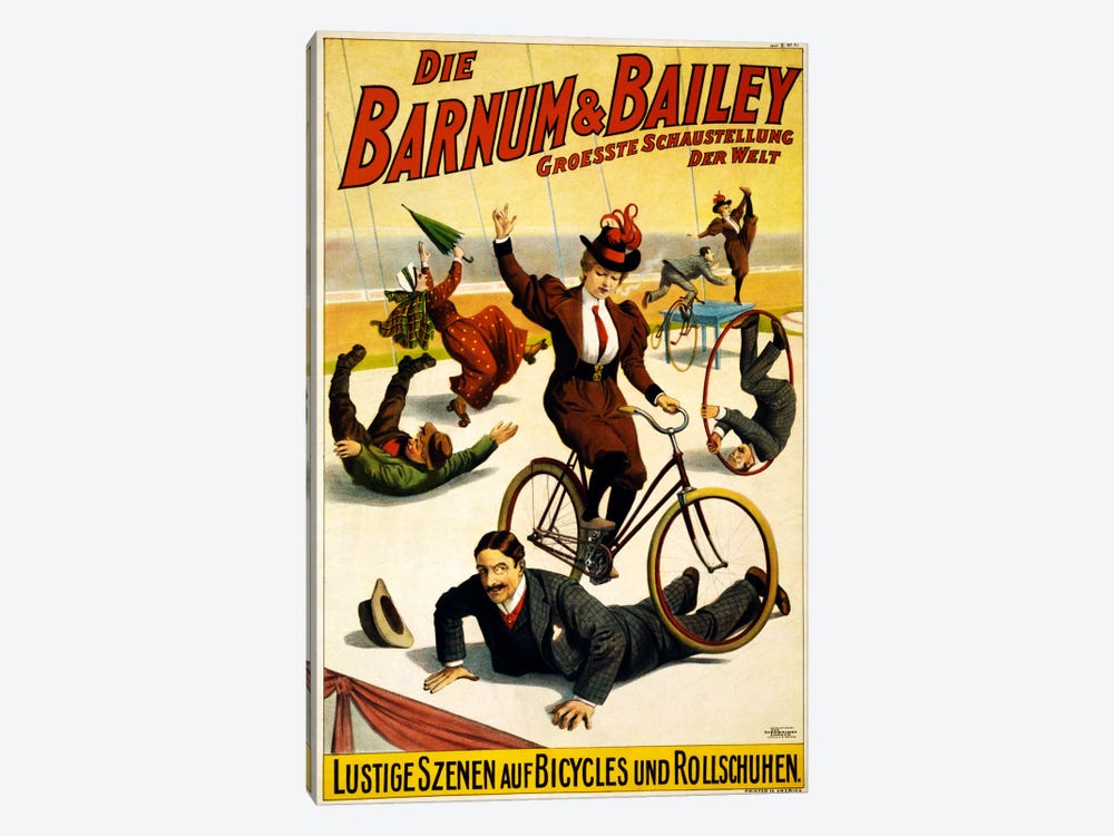 Die Barnum & Bailey Groesste Schaustellung Der Welt Advertising Vintage Poster by Unknown Artist 1-piece Canvas Wall Art