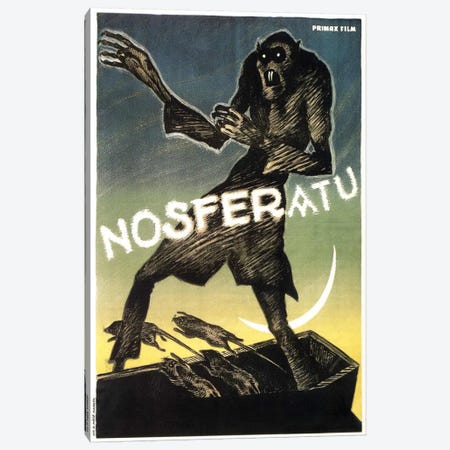 Nosferatu (Movie) Advertising Vintage Poster Canvas Print #5231} by Unknown Artist Canvas Artwork