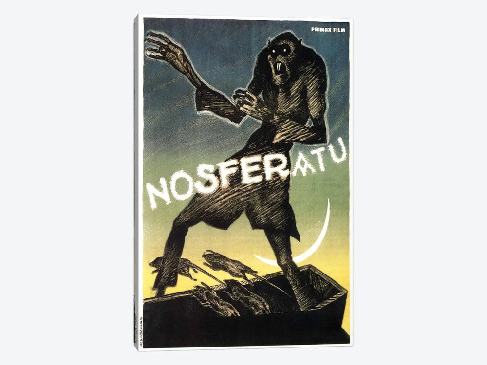 Nosferatu (Movie) Advertising Vintage Poster by Unknown Artist 1-piece Canvas Art Print