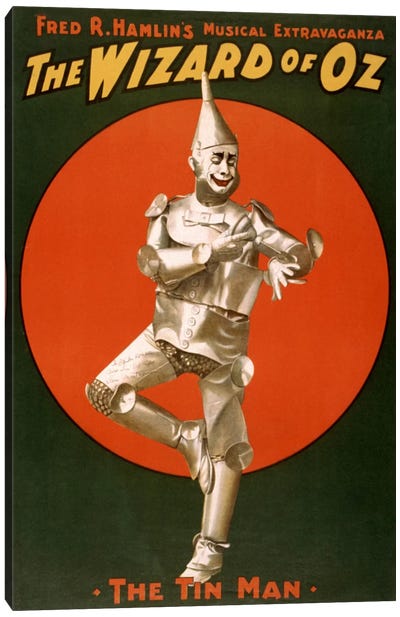 The Wizard of Oz (The Tin Man) Advertising Vintage Poster Canvas Art Print - Fantasy Movie Art