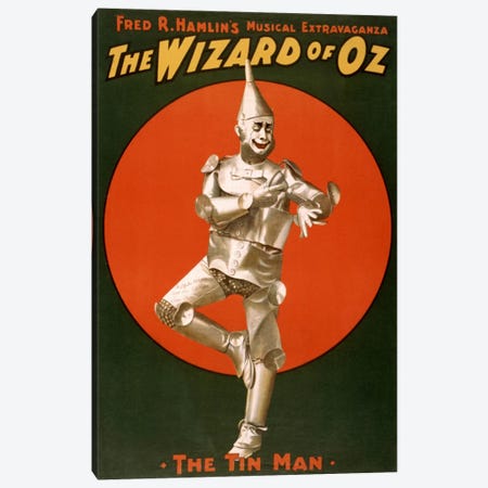 The Wizard of Oz (The Tin Man) Advertising Vintage Poster Canvas Print #5238} by Unknown Artist Canvas Wall Art