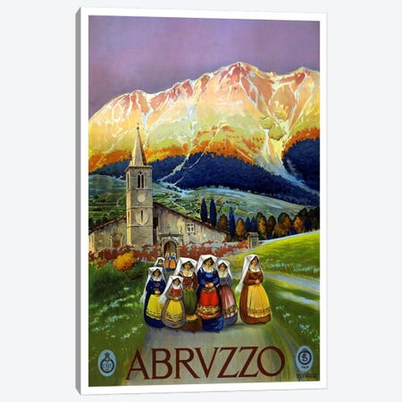 Abrvzzo (Abruzzo) Advertising Vintage Poster Canvas Print #5239} by Unknown Artist Canvas Artwork
