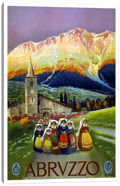 Abrvzzo (Abruzzo) Advertising Vintage Poster Canvas Art Print