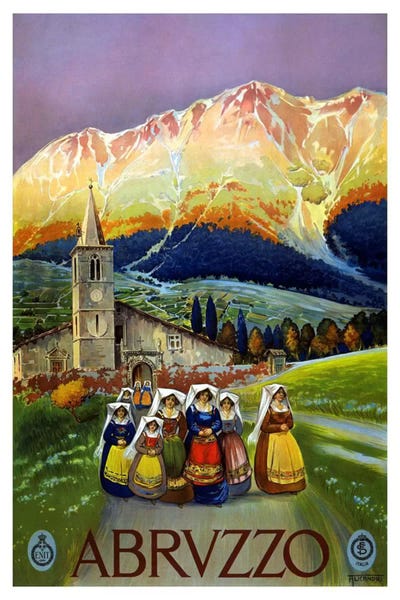 Advertisements: Abrvzzo (Abruzzo) Advertising Vintage Poster by Unknown Artist