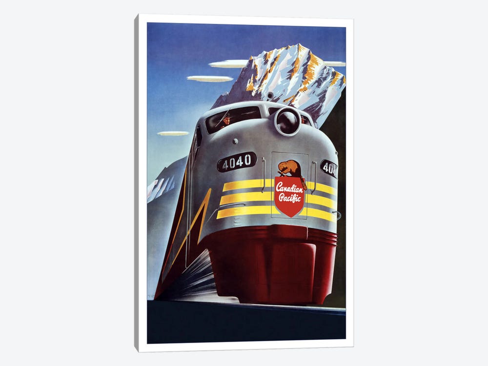 Canadian Pacific (Railway Train) Advertising Vintage Poster by Unknown Artist 1-piece Canvas Art