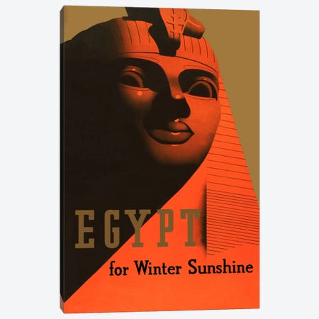Egypt for Winter Sunshine Advertising Vintage Poster Canvas Print #5253} by Unknown Artist Canvas Art