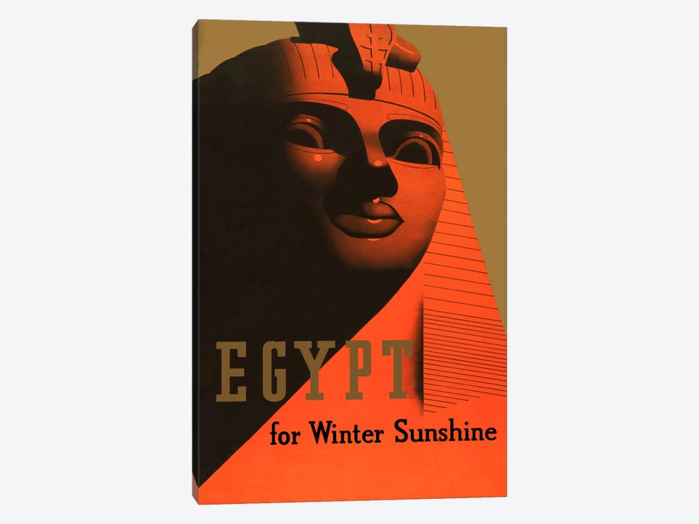 Egypt for Winter Sunshine Advertising Vintage Poster by Unknown Artist 1-piece Canvas Art Print