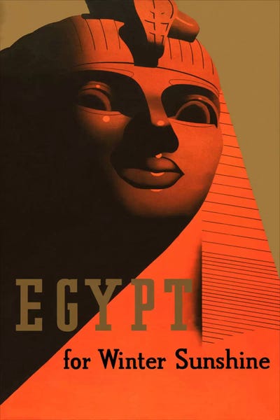 Egypt for Winter Sunshine Advertising Vintage Poster