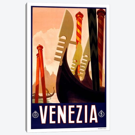 Venezia Advertising Vintage Poster Canvas Print #5256} by Unknown Artist Canvas Art Print