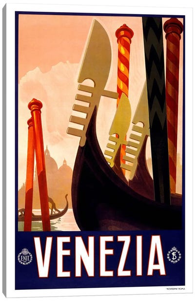 Venezia Advertising Vintage Poster Canvas Art Print - Public Domain TEMP