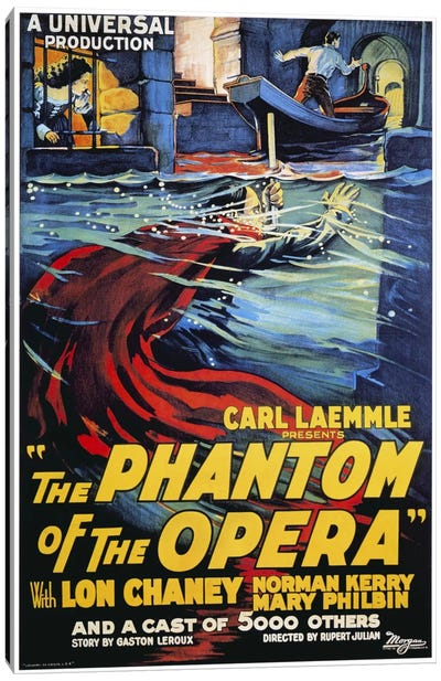 The Phantom of The Opera Advertising Vintage Poster Canvas Art Print - Movie Posters