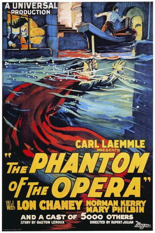 The Phantom of The Opera Advertising Vintage Poster