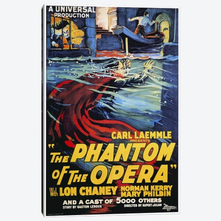 The Phantom of The Opera Advertising Vintage Poster Canvas Print #5260} by Unknown Artist Canvas Print