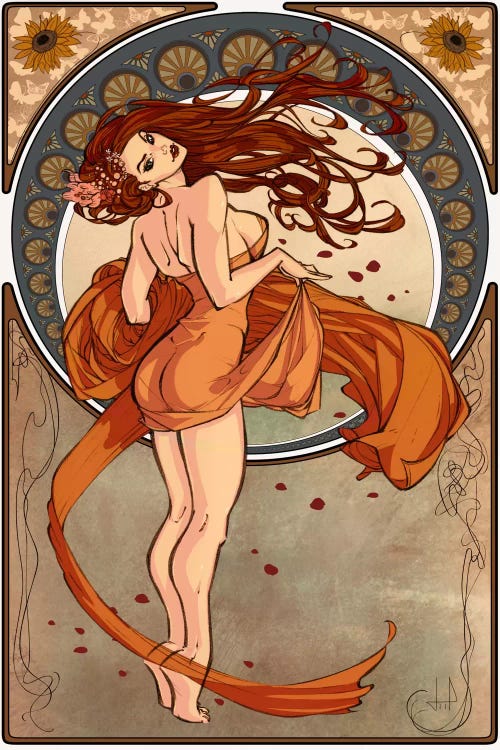 Art Nouveau Advertising Vintage Poster by Unknown Artist wall art