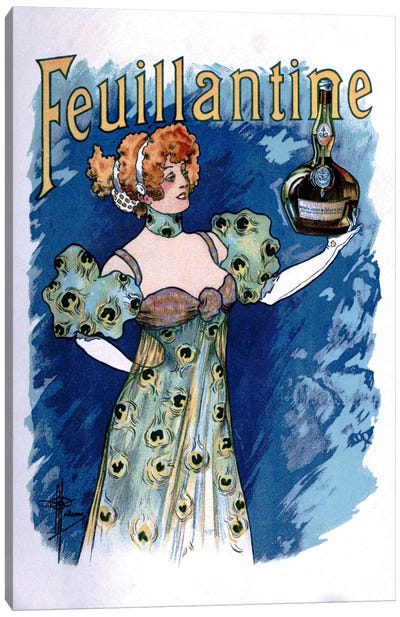Feuillantine Advertising Vintage Poster Canvas Art Print - Art Nouveau
