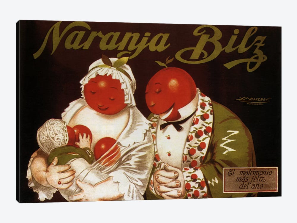 Naranja Bilz Advertising Vintage Poster by Unknown Artist 1-piece Canvas Art