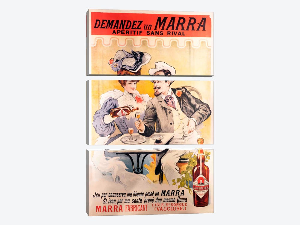 Vintage Ad Poster 3-piece Canvas Art