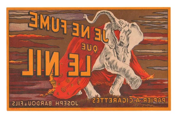 Advertisements: Je Ne Fume Que Le Nil Advertising Vintage Poster by Unknown Artist