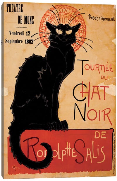 Tournee du Chat Noir Advertising Vintage Poster Canvas Art Print - Best Selling Animal Art