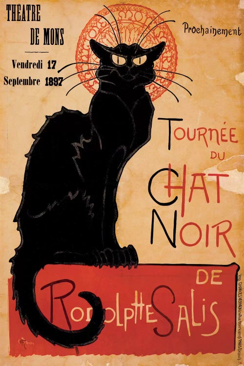 Tournee du Chat Noir Advertising Vintage Poster by Unknown Artist wall art