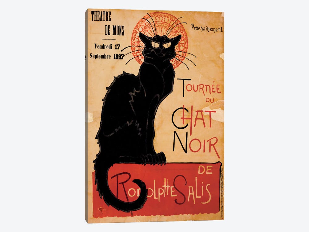 Tournee du Chat Noir Advertising Vintage Poster by Unknown Artist 1-piece Canvas Art Print
