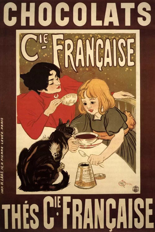 Chocolats Cie Francaise Advertising Vintage Poster