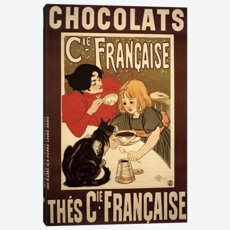Chocolats Cie Francaise Advertising Vintage Poster Canvas Print #5289} by Unknown Artist Art Print