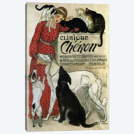 Clinique Cheron Advertising Vintage Poster Canvas Print #5291} by Unknown Artist Canvas Wall Art