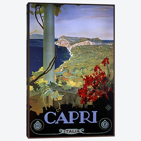 Capri Italia Canvas Print #5379} by Vintage Apple Collection Canvas Print