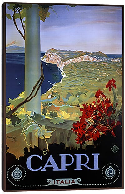 Capri Italia Canvas Art Print - Coastline Art