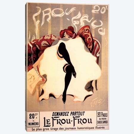 Le Frou Frou Canvas Print #5382} by Vintage Apple Collection Canvas Art