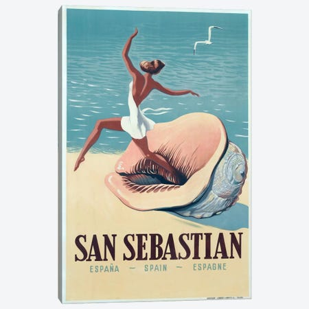 San Sebastian Canvas Print #5383} by Vintage Apple Collection Canvas Wall Art