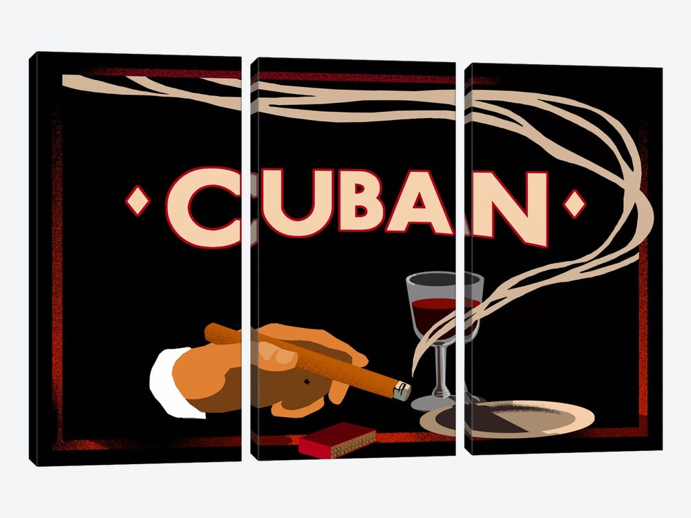 Cuban by Vintage Apple Collection 3-piece Canvas Art