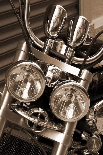 Sepia Photography: Harley Motorcycle by Unknown Artist