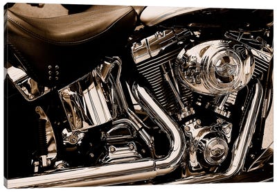 Harley Motorcycle Canvas Art Print - Public Domain TEMP