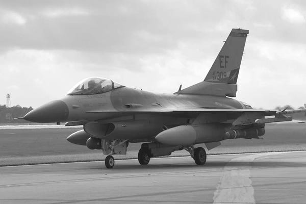 By Air: F-16 Fighter Plane by Unknown Artist