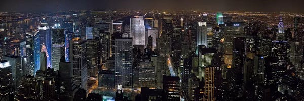 Manhattan: New York Panoramic Skyline Cityscape I by Unknown Artist
