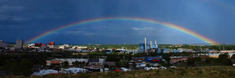 Colorado Springs Panoramic Skyline Cityscape (Rainbow)