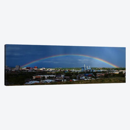 Colorado Springs Panoramic Skyline Cityscape (Rainbow) Canvas Print #6001} by Unknown Artist Art Print