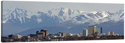 Anchorage Panoramic Skyline Cityscape Canvas Art Print - Anchorage Art