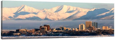 Anchorage Panoramic Skyline Cityscape (Dusk) Canvas Art Print - Anchorage Art
