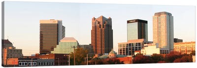 Birmingham Panoramic Skyline Cityscape (Evening) Canvas Art Print - Alabama Art