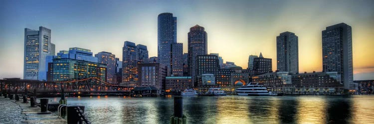 Boston Panoramic Skyline Cityscape by Unknown Artist wall art
