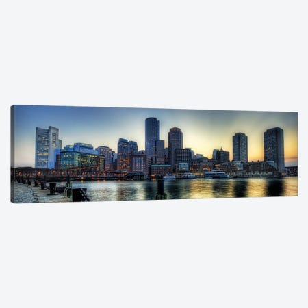 Boston Panoramic Skyline Cityscape Canvas Print #6007} by Unknown Artist Canvas Artwork