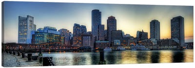 Boston Panoramic Skyline Cityscape Canvas Art Print - United States of America Art