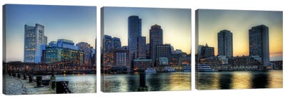 Boston Panoramic Skyline Cityscape Canvas Art Print - Panoramic & Horizontal Wall Art