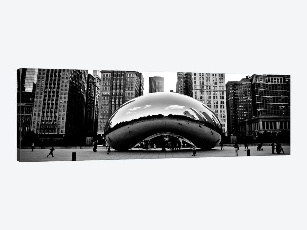 Chicago Panoramic Skyline Cityscape (Bean) 1-piece Canvas Artwork