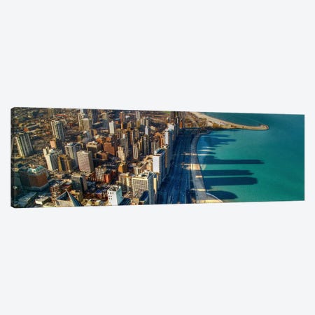 Chicago Panoramic Skyline Cityscape (John Hancock view) Canvas Print #6009} by Unknown Artist Art Print