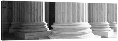 Columns Achitecture (Black & White) Canvas Art Print - Washington D.C. Art
