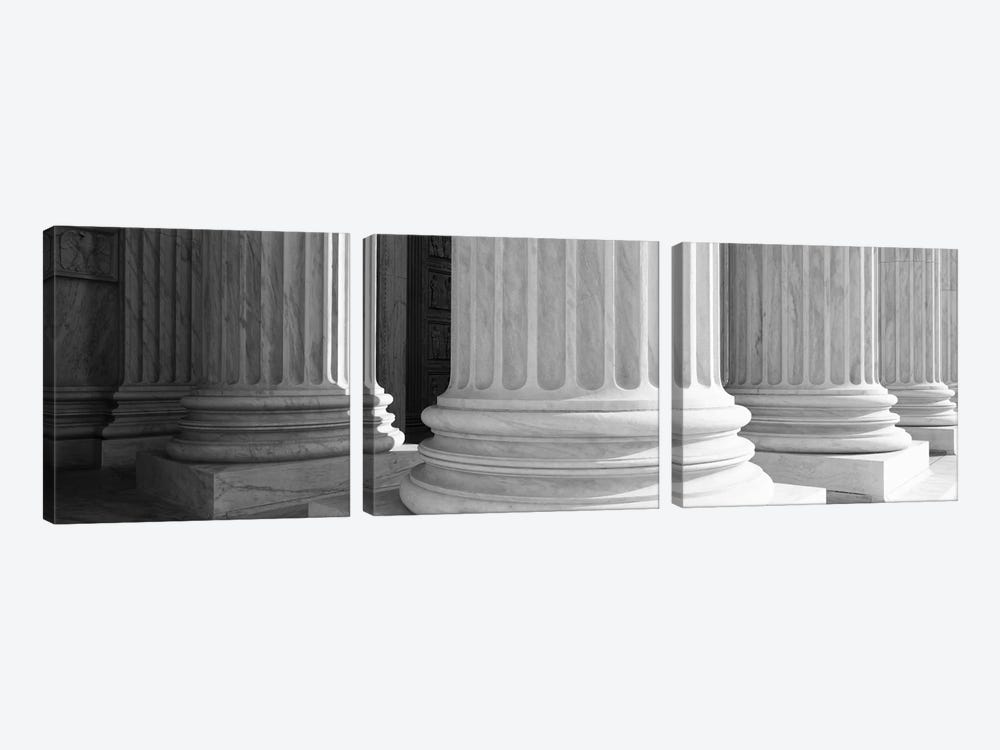 Columns Achitecture (Black & White) by Unknown Artist 3-piece Canvas Art Print